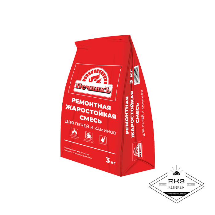 Ремонтная смесь для печей и каминов Печникъ, 3 кг в Краснодаре